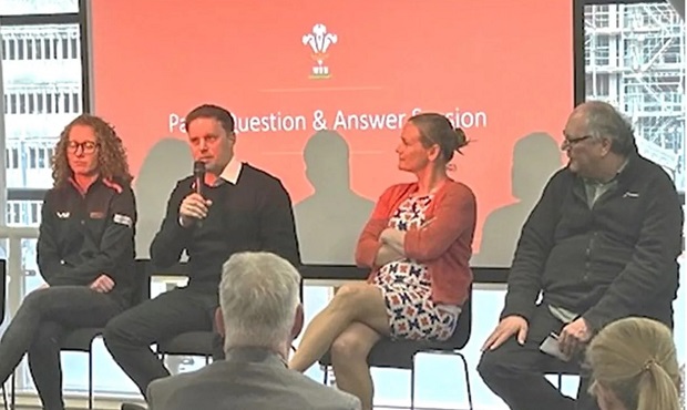 Camilla Knight taking part in a WRU event