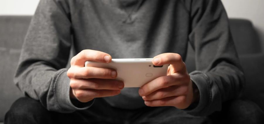 Man using mobile phone