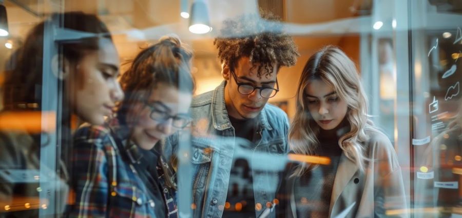 Young people reading