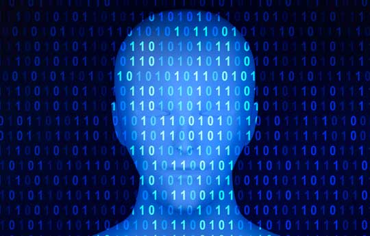 Abstract image of a binary man