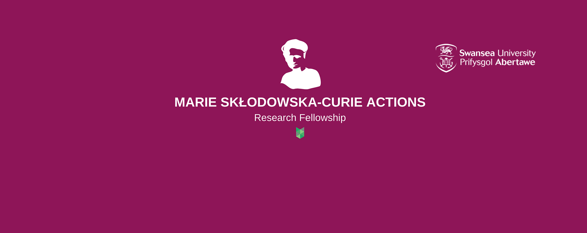 marie curie graphic with Swansea university logo