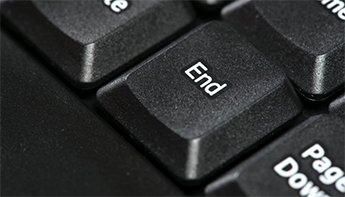 keyboard key with 'end'