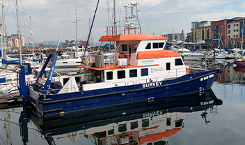An image of Swansea University's Research Vessel - The RV Mary Anning