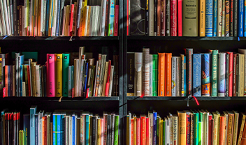 A shelf full of books