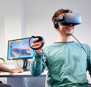Students in VR laboratory