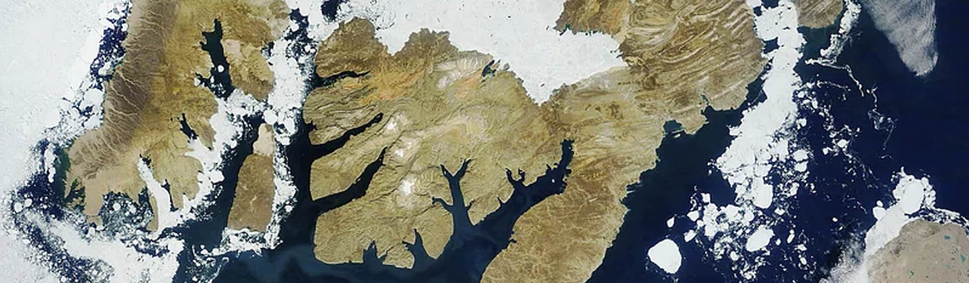 A satellite image of Antarctica