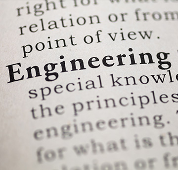 Engineering written in a dictionary with its definition