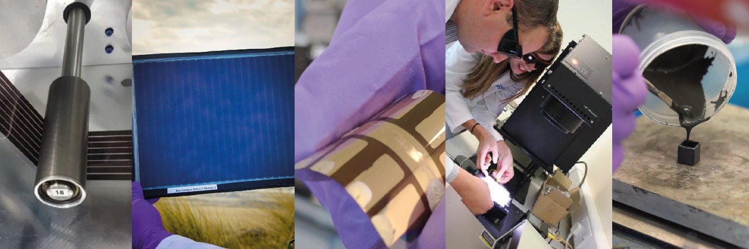 Montage of images of photovoltaic research