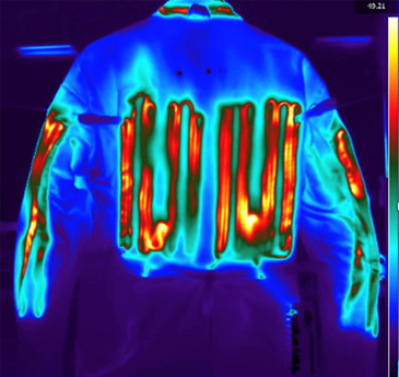 Thermal imaging of an athlete
