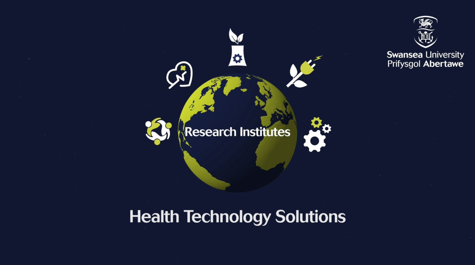 Health Technology Solutions with Globe Graphic