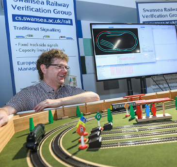 Liam showing the Railway verification Model