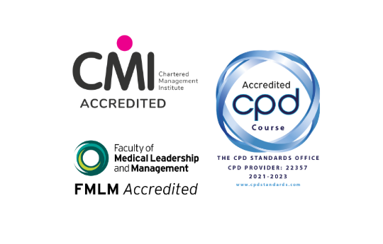 Triple Accreditation, CMI, FMLM & CPD Logo