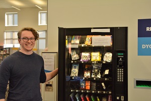 Student with vending machine 