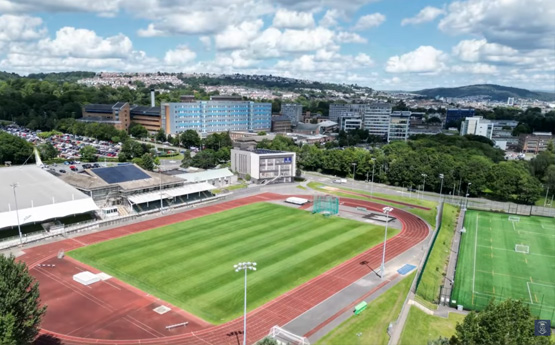 An aerial view of Swansea Bay Sports Park