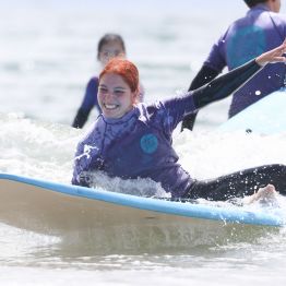 A student surfing 