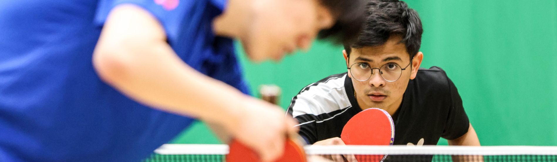 Swansea University table tennis club playing at Swansea Bay Sports Park