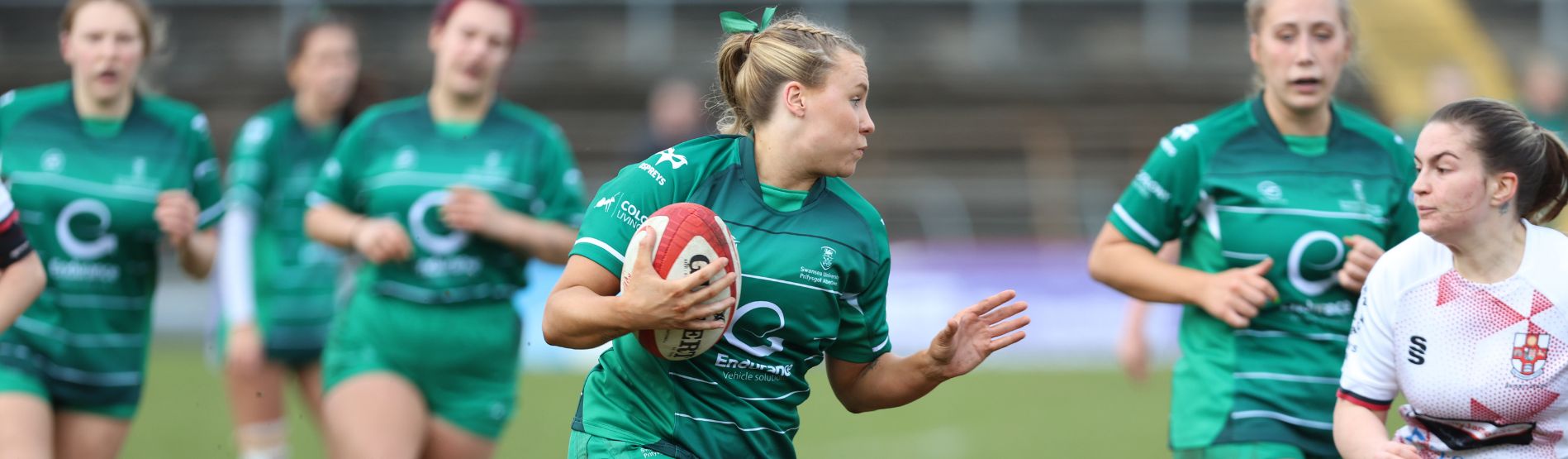 Female rugby player during a fixture 