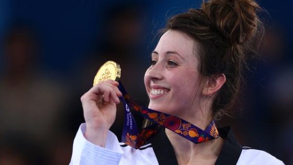 Jade Jones with Gold Medal London 2012