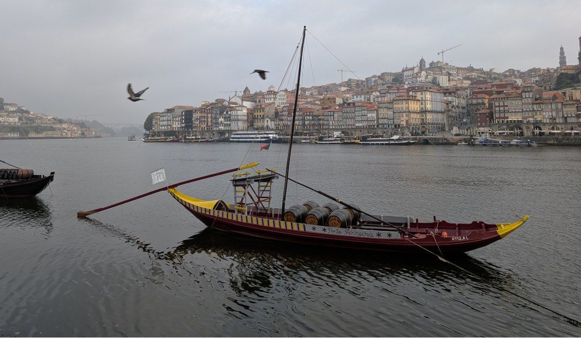 A photograph of Porto city showing Douro river