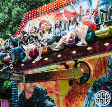 Students on a ride at summer ball