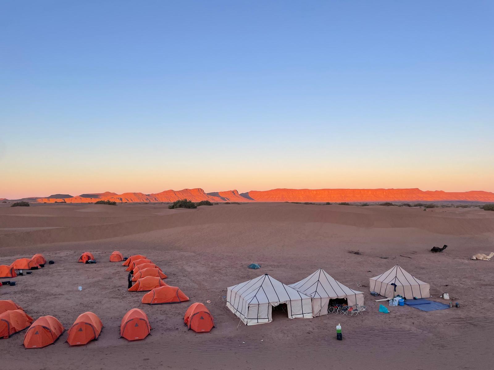 Campsite in the desert