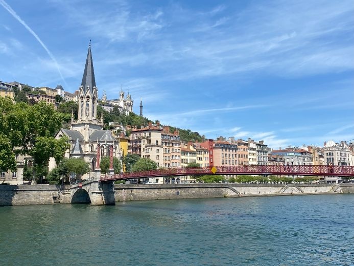 town by the side of a river