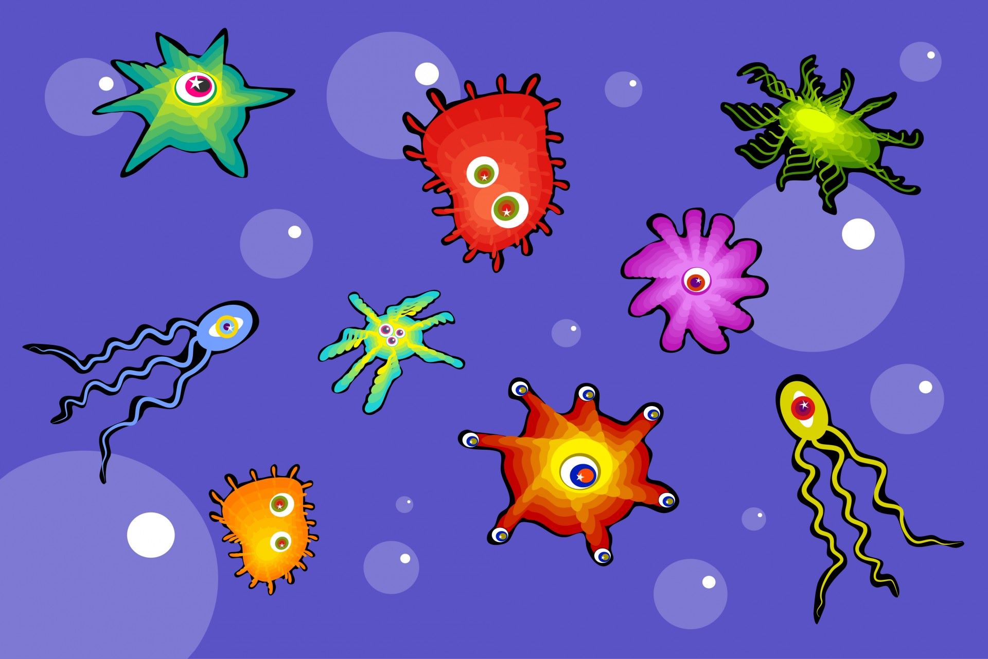 animated colourful cells
