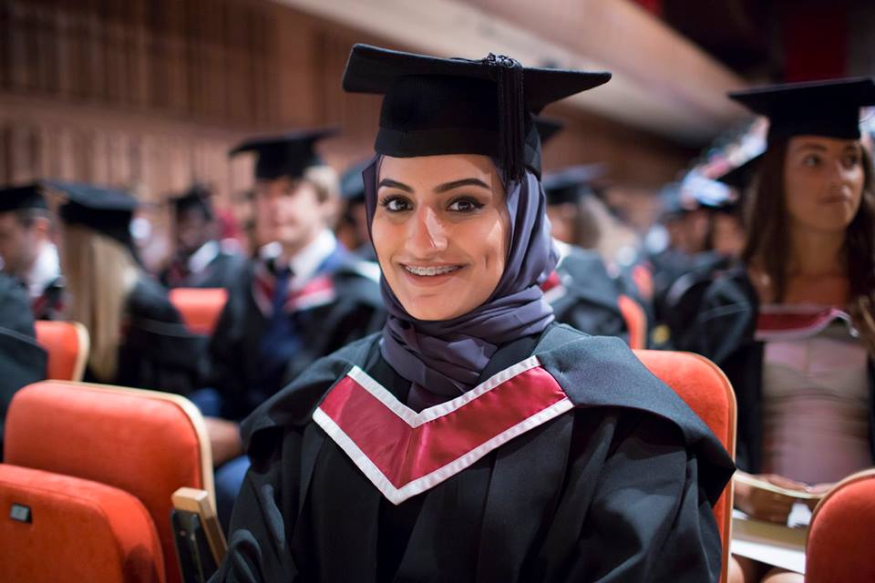 International student at graduation