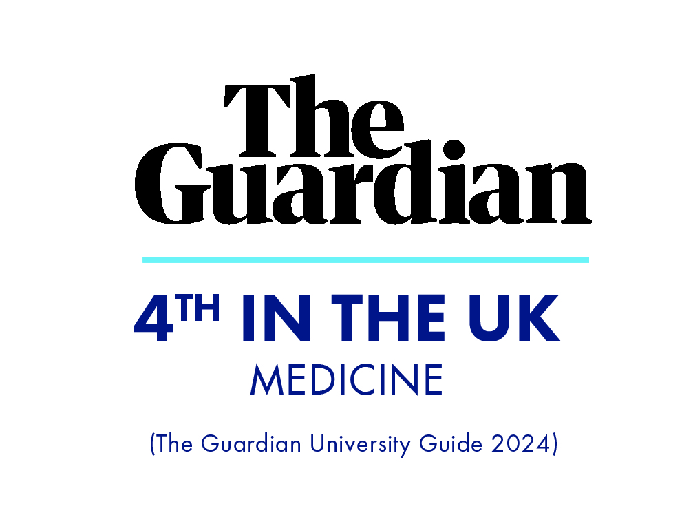 1st in the UK for Medicine (Complete University University Guide 2022)