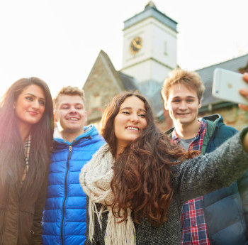 small group of students
