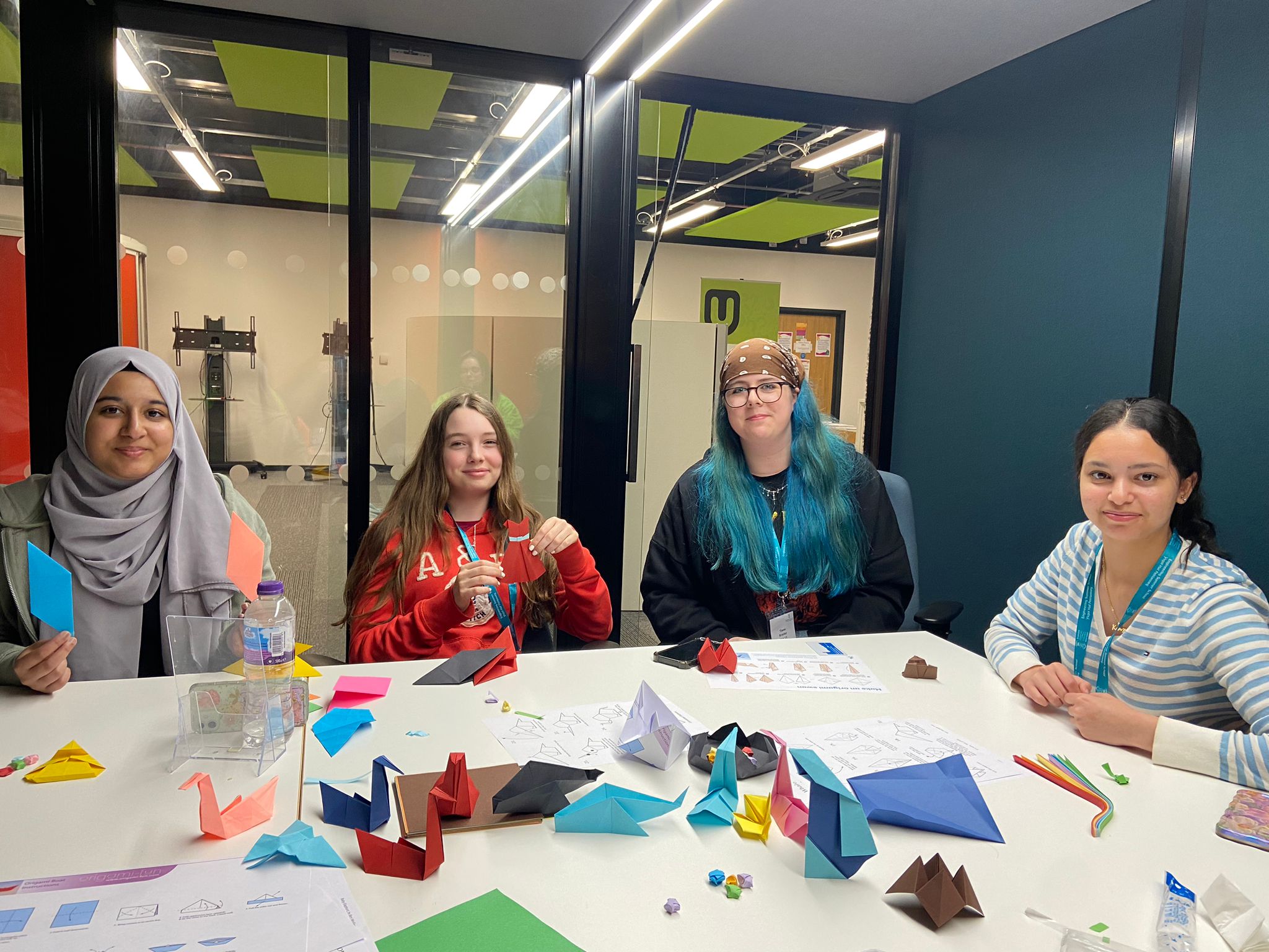 Students making practical models