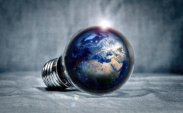 world in a lightbulb