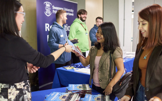 Smiling international students